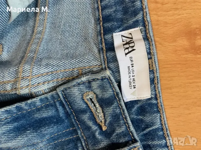 Zara mom jeans, 34, като нови, снимка 3 - Дънки - 48424348