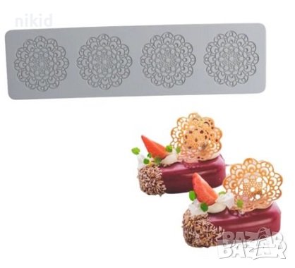 6 Цветя цвете дантела силиконов килим молд форма украса торта с фондан шоколад гъмп