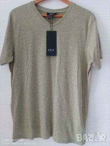 Памучна тениска SMOG размер М цвят Теа, снимка 4 - Тениски - 39093891