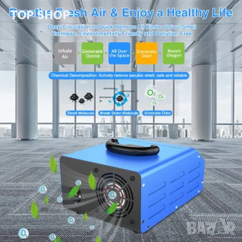 ALDIOUS 40 000 mg/h генератор на озон пречиствател на въздуха промишлен озонатор с 3 таймера, снимка 9 - Друго търговско оборудване - 48938577