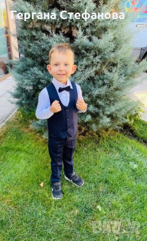 Официален костюм 5 части Риза,сако,елек,панталон и папийонка ! Размер -1г.2г.3г.4г.5г.-65 лв Размер 