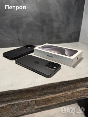 КАТО ЧИСТО НОВ Iphone 15 Pro Max Black + подарък, снимка 2 - Apple iPhone - 55943082