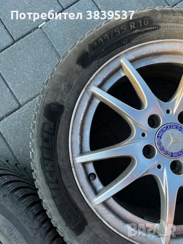 Оригинални джанти за Mercedes 16" 5x112 с гуми Michelin 205/55/16 за A, B, C-класа, снимка 10 - Гуми и джанти - 55838618