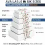 Нови 12 бели подаръчни кутии с прозорец и сатенена панделка 25x15x5 см за сладки бисквити подаръци, снимка 4