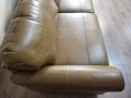 Светло кафяв кожен диван четворка, снимка 10