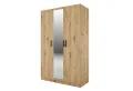 Трикрил гардероб с огледало Сити 1003 дъб артисан или комбинация мока/ лате, снимка 1