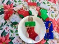 Коледни чорапчета за прибори / Коледна украса за маса , снимка 2