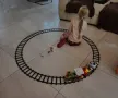 Светещо и музикално коледно влакче с релси, снимка 4