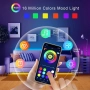 RGB LED лента 10m LED стайна лампа с APP контрол, гъвкава лента за декорация на стая, спалня, хол, снимка 4