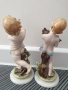 чифт2бр Capodimonte статуетки 20см/стари Каподимонте порцеланови фигури на голи ангели-херувими, снимка 3