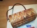 ПЛЕТЕНА ЧАНТА С КОЖЕНИ СТРАНИЦИ 2305232114M, снимка 4