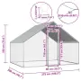 vidaXL Птичарник на открито, 2,75x2x1,92 м, поцинкована стомана, снимка 5