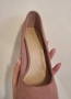 Розови велурени токчета с дебела ток 41 номер, снимка 5