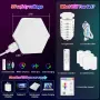 Хексагонални LED Панели MeRGBW-Home (8 броя) – Смарт Стенно Осветление за Гейминг и Декор, снимка 3