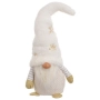 Коледна фигура - гномче с бяла кожена шапка, брада и бяло тяло, 48см, снимка 4