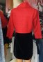 Червено болеро от релефен плат със 7/8 дължина на ръкава , снимка 5