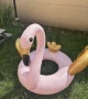Надуваемо фламинго, gold - 115см, снимка 2