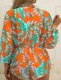 Дамски моден бански костюм с тропически принт. Комплект от три части, 3цвята - 023, снимка 11