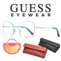 GUESS 🍊 Дамски метални рамки за очила BLUE & GOLD нови с кутия, снимка 1 - Слънчеви и диоптрични очила - 38410260