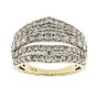 Дамски пръстен бели циркони, 10К златнно покритие, снимка 1 - Пръстени - 41875631
