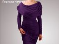 Лилава рокля с набори, снимка 1 - Рокли - 33929753