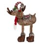 Коледно еленче, 60см, Сиво/червено седло, снимка 1 - Декорация за дома - 42719254