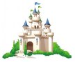 Приказен замък дворец за принцеси малък самозалепващ стикер лепенка за стена мебел детска стая и др