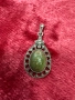 Сребърен медальон / колие с Варисцит и марказити. №7473, снимка 2