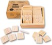 Дървени двустранни плочки за изучаване на азбуката - английски, снимка 1 - Образователни игри - 42133855