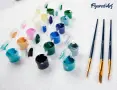 Комплект за рисуване по номера Мечка цветен абстракт, Figured'Art, 40 х 50 см, снимка 4