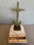 месингов настолен кръст разпятие , снимка 8