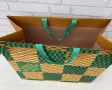Бутикова подаръчна торба Louis Vuitton Green Gold XL 49cmx41cm 2022 Holidays Shopping Bag празнична, снимка 3