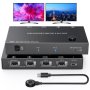 DisplayPort Splitter Switch 4K@60Hz, 2 in 2 out MST SST, снимка 2