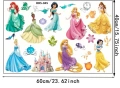 8 принцеси Белл Пепеляшка Ариел Рапунцел Жасмин Снежанка Аврора стикер лепенка за стена детска стая , снимка 5