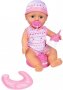 Пишкаща кукла-бебе Simba New Born 105037800 - Baby Darling, розова дрешка на сърчица, снимка 2