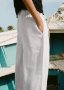 Бял модерен  панталон ESSENTIEL лен 100% , снимка 1 - Панталони - 41247685