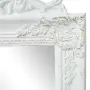vidaXL Стенно огледало, бароков стил, 160x40 см, бяло, снимка 2