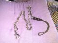Нашийник естествена кожа за куче 58см х3см и верижка метална с държач естествена кожа 1м, снимка 11