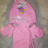 Шапка, шал и ръкавици детски комплекти за бебета и по големи децаи, снимка 1 - Шапки, шалове и ръкавици - 39266350