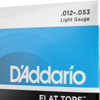Струни за акустична китара-  D'Addario EFT16 Flat Tops Light (.012-.053) Acoustic Guitar Strings, снимка 1 - Струнни инструменти - 35979962