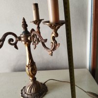 Барокова настолна лампа тип свещник, снимка 4 - Настолни лампи - 41773339
