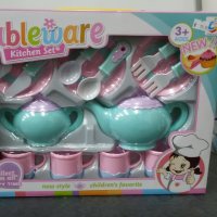Детски сервиз за чай в пастелни цветове, в кутия - 4222, снимка 2 - Играчки за стая - 39087392