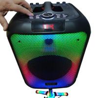 Bluetooh Karaoke Speaker NDR 102B - Красив LED високоговорител със 7 режима; 2 години гаранция, снимка 1 - Bluetooth тонколони - 44822437