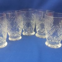 Кристални чаши за безлкохолно, гравюра, 5 бр , снимка 5 - Чаши - 40379842