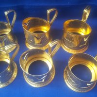 Ретро руски стакани за чай и подстакани, заедно и по отделно по 6 бр, снимка 11 - Чаши - 40632475