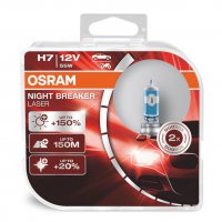 Халогенни крушки OSRAM H7 Night Breaker Laser  +150%, снимка 1 - Аксесоари и консумативи - 34764247