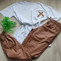 дамски комплект тениска и панталон, снимка 5 - Комплекти - 44616926