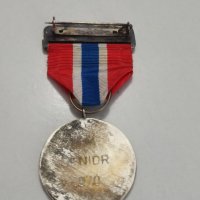 норвежки сребърен медал с маркировка , снимка 4 - Антикварни и старинни предмети - 42138642