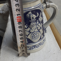 Колекционерска немска халба за бира с капак маркирана, снимка 7 - Антикварни и старинни предмети - 44827174