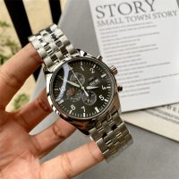 Мъжки часовник IWC Pilots Watch Chronograph с кварцов механизъм, снимка 2 - Луксозни - 39334552